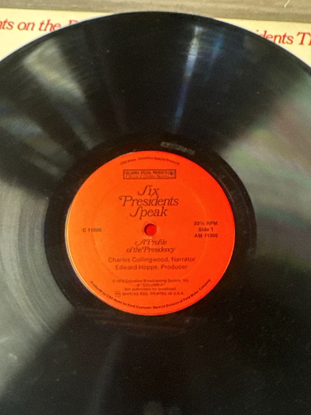 Charles Collingwood – Six Presidents Speak (1972, Columbia Special Products)