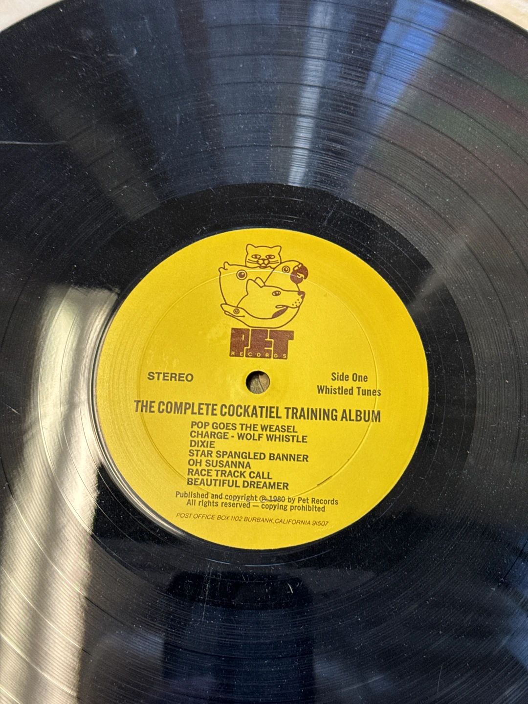 Unknown Artist – The Complete Cockatiel Training Album (1980, PET Records)