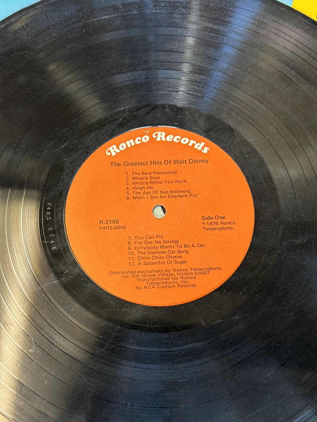 Various – The Greatest Hits Of Walt Disney (1976, Ronco)