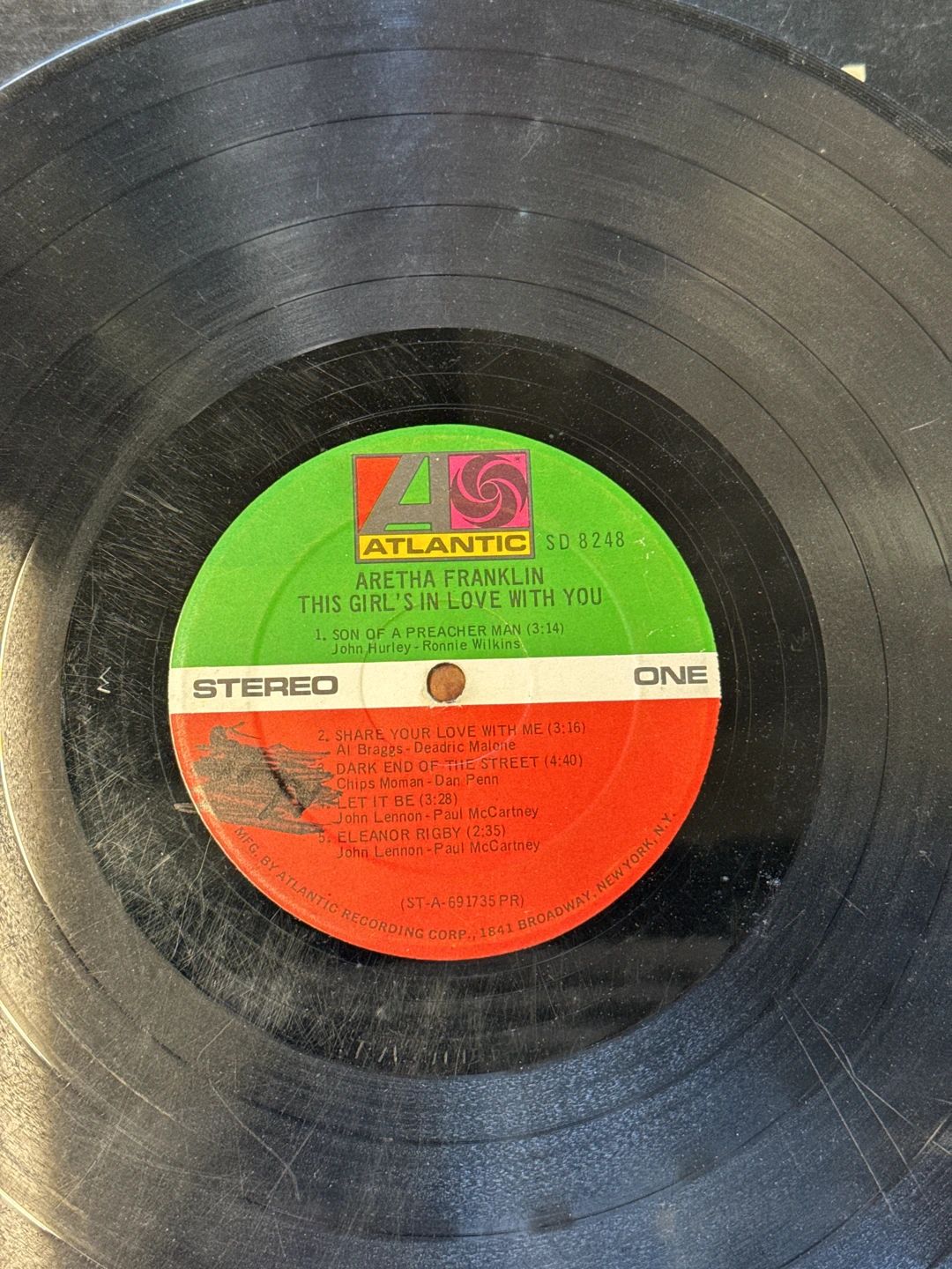 Aretha Franklin – This Girl's In Love With You (Atlantic)