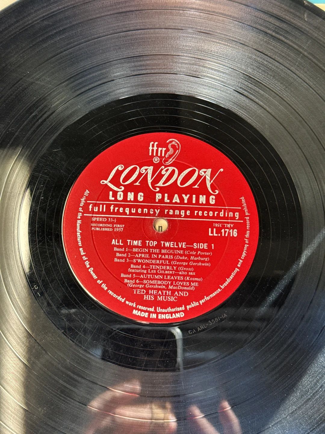 Ted Heath And His Music – All Time Top Twelve (1957, London Records)