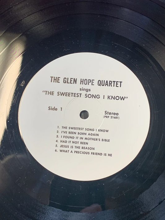 Glen Hope Quartet, The – The Sweetest Song I Know (1970, Not On Label)