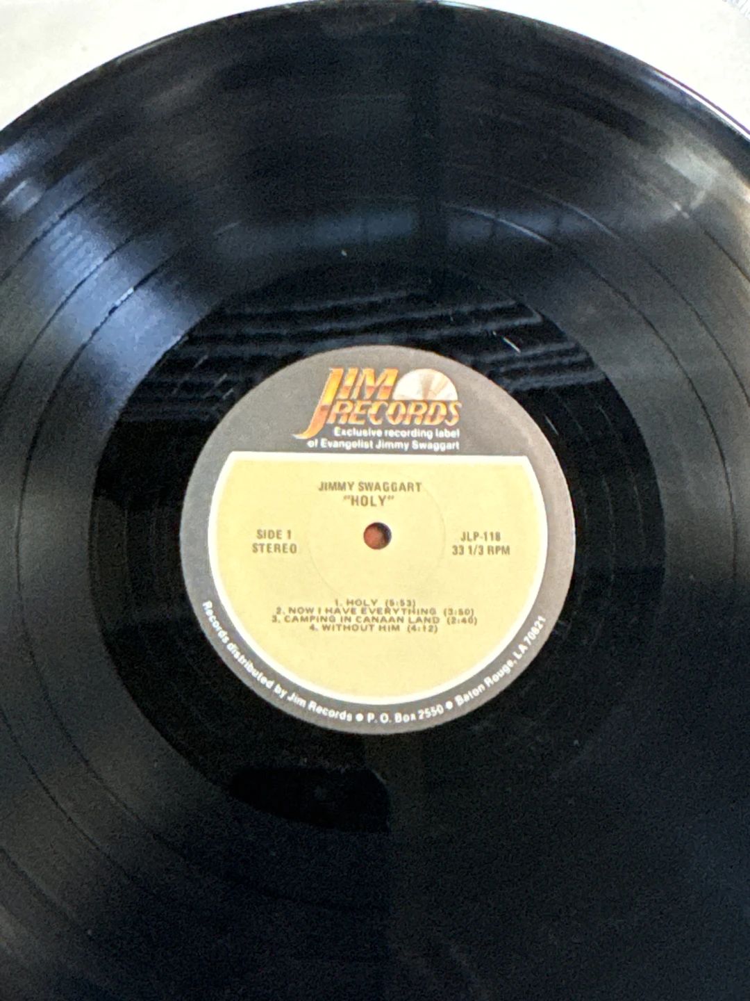 Jimmy Swaggart – Holy (1978, Jim Records)
