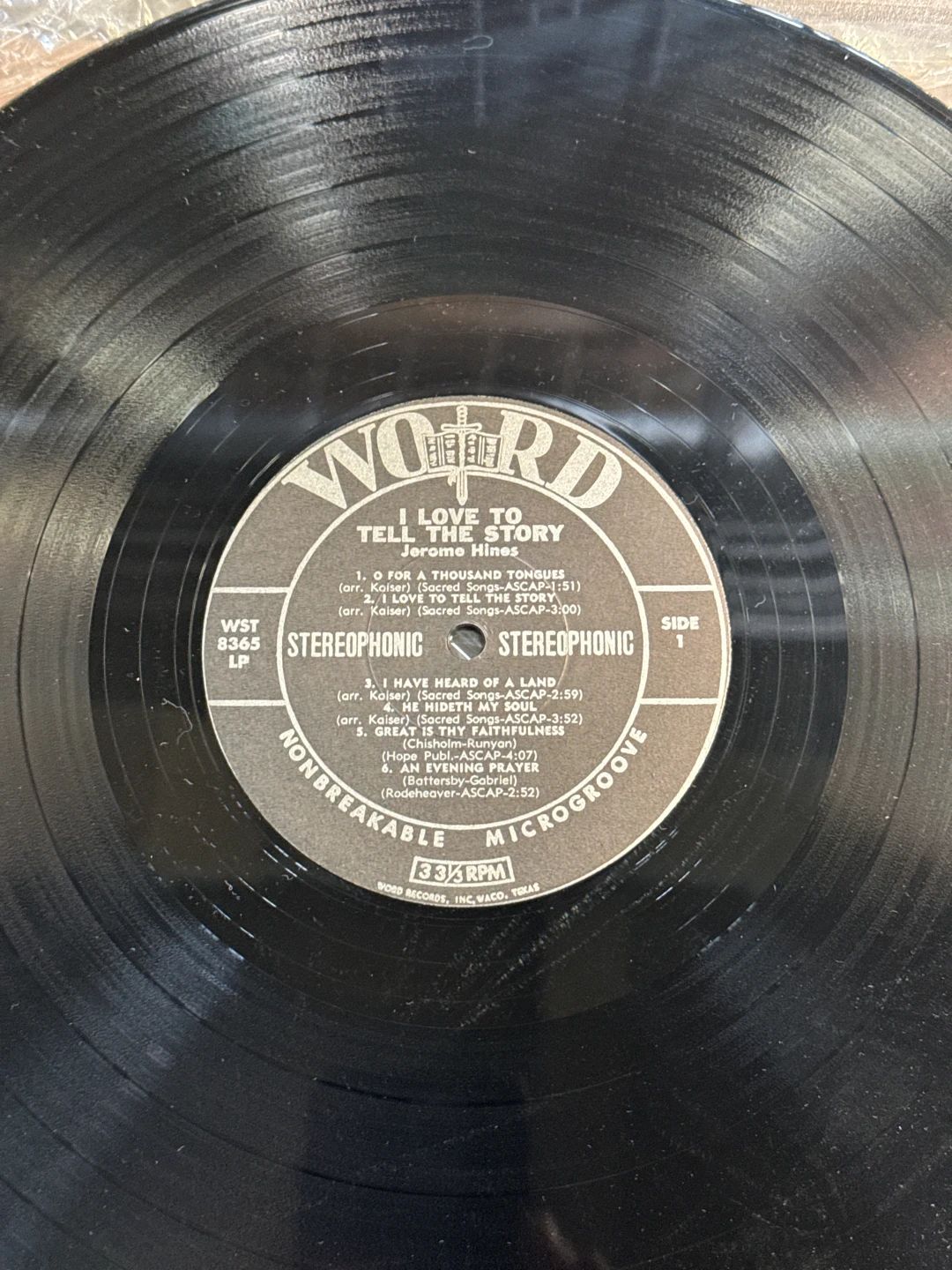 Jerome Hines – I Love To Tell The Story (1966, Word)