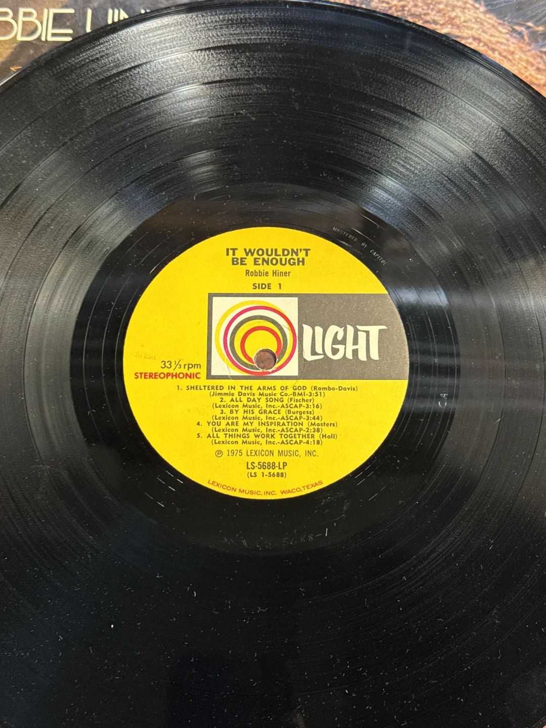 Robbie Hiner – It Wouldn't Be Enough (1975, Light Records)