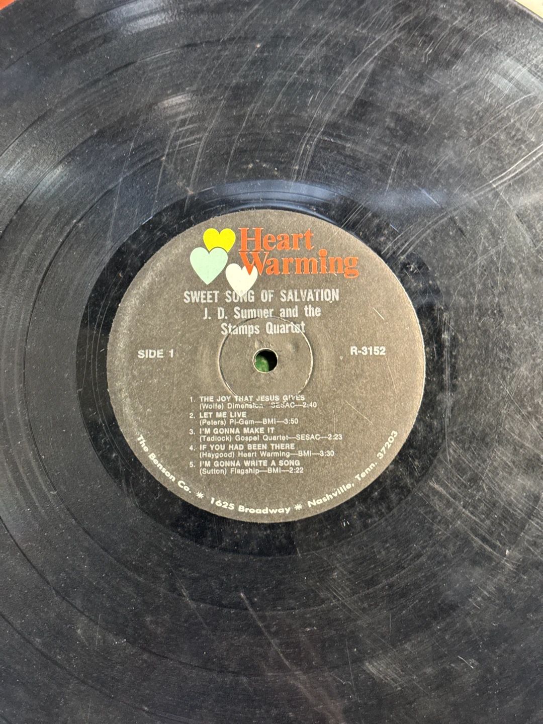 J.D. Sumner & The Stamps – Sweet Song Of Salvation (1972, Heart Warming)
