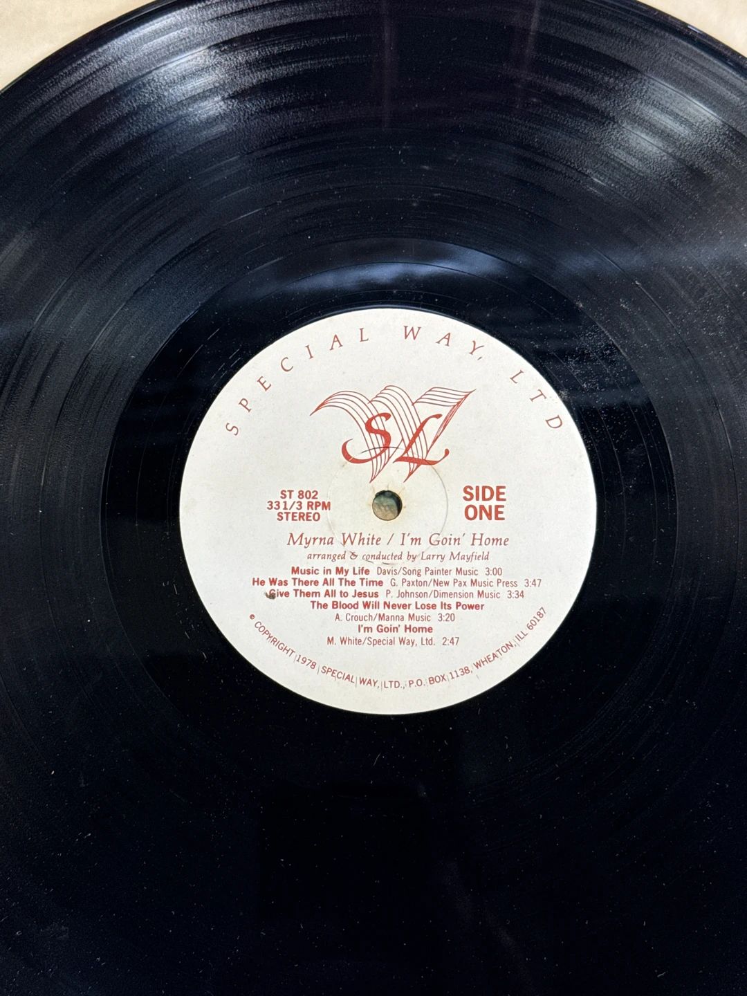 Myrna White – I'm Goin' Home (1978, Special Way, LTD)