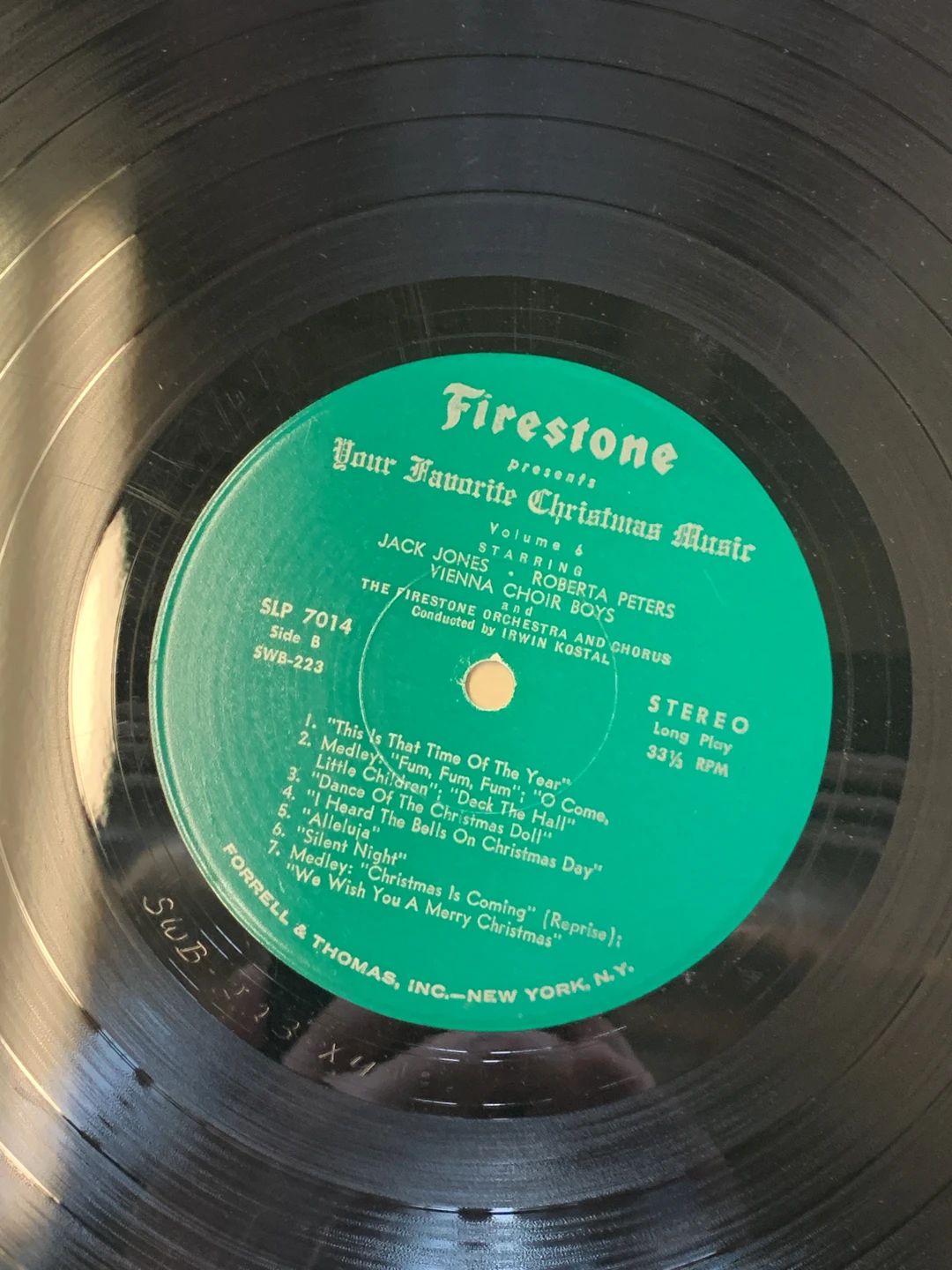Jack Jones|Roberta Peters|Die Wiener SÃ¤ngerknaben|Irwin Kostal|The Firestone Orchestra And Chorus – Firestone Presents Your Favorite Christmas Music Volume 6 (1967, Forrell & Thomas, Inc.)