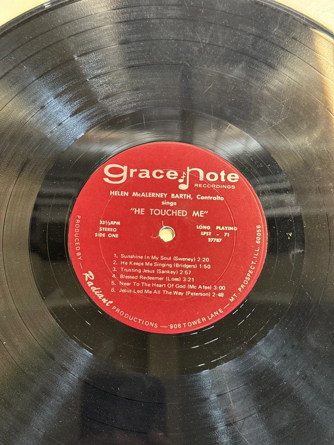 Helen Barth – He Touched Me (1971, Grace Note Recordings)