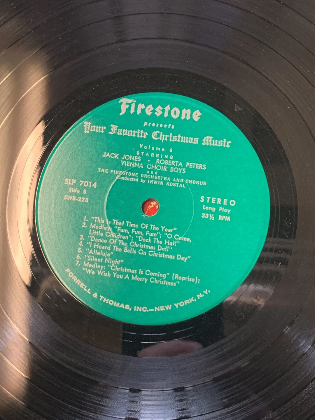 Jack Jones|Roberta Peters|Die Wiener SÃ¤ngerknaben|Irwin Kostal|The Firestone Orchestra And Chorus – Firestone Presents Your Favorite Christmas Music Volume 6 (1967, Forrell & Thomas, Inc.)