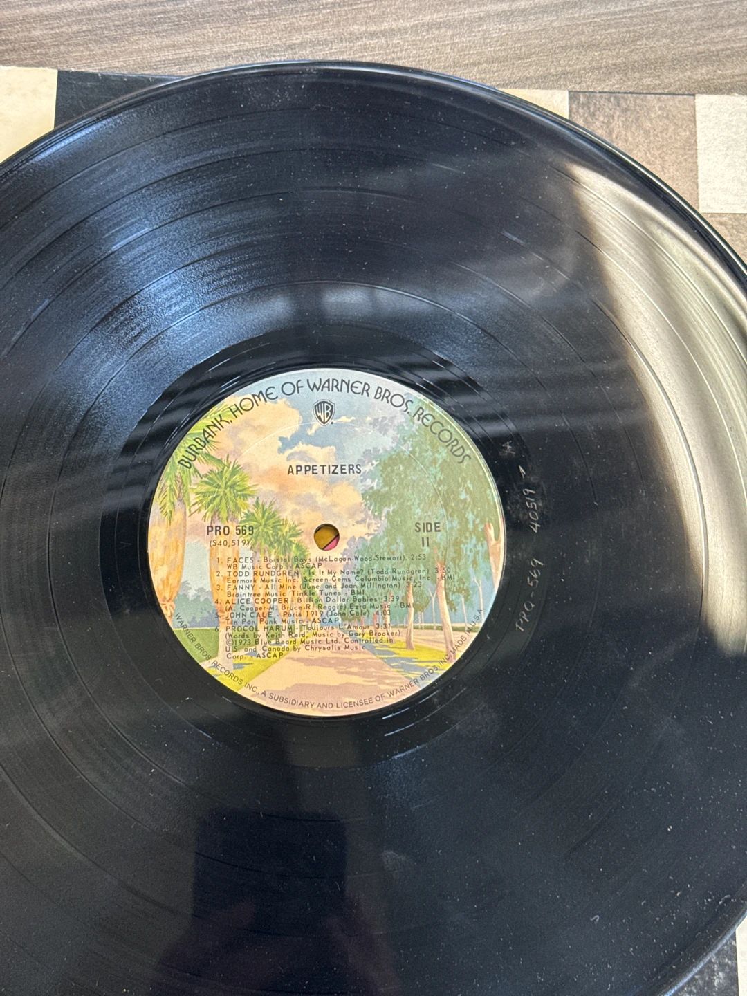 Various – Appetizers (1973, Warner Bros. Records)