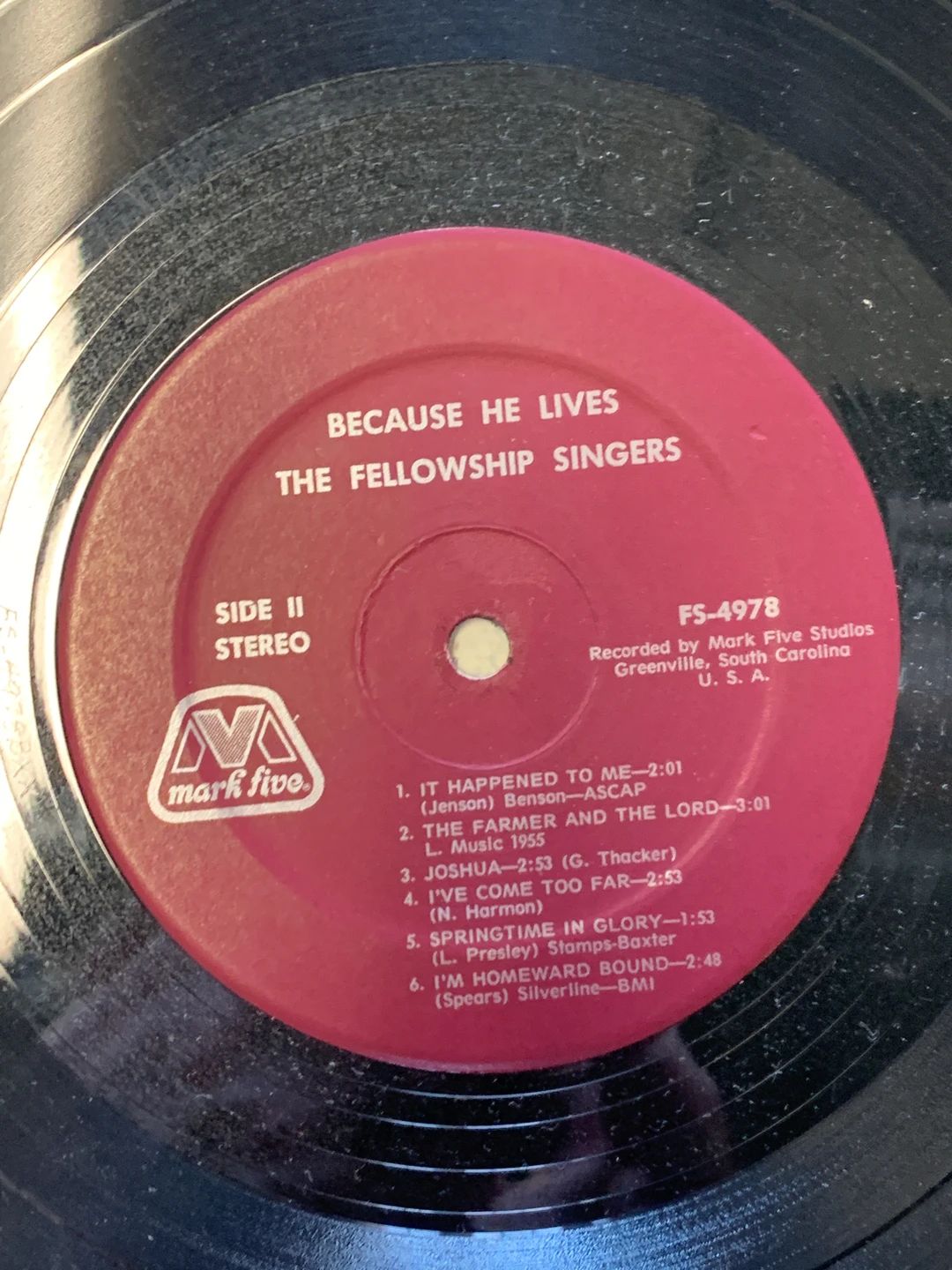 Fellowship Singers, The – Because He Lives (2005, Zomba)