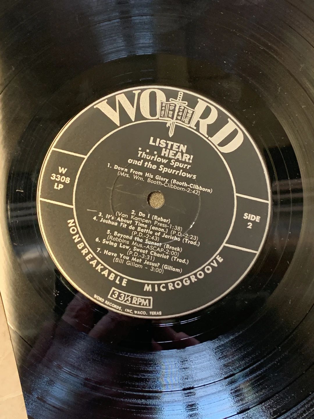 Thurlow Spurr|The Spurrlows – Listen ...Hear! (1964, Word)