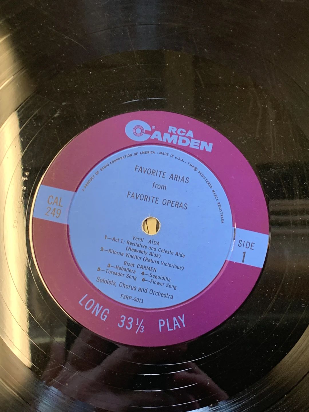 Various – Favorite Arias From Favorite Operas (1963, RCA Camden)