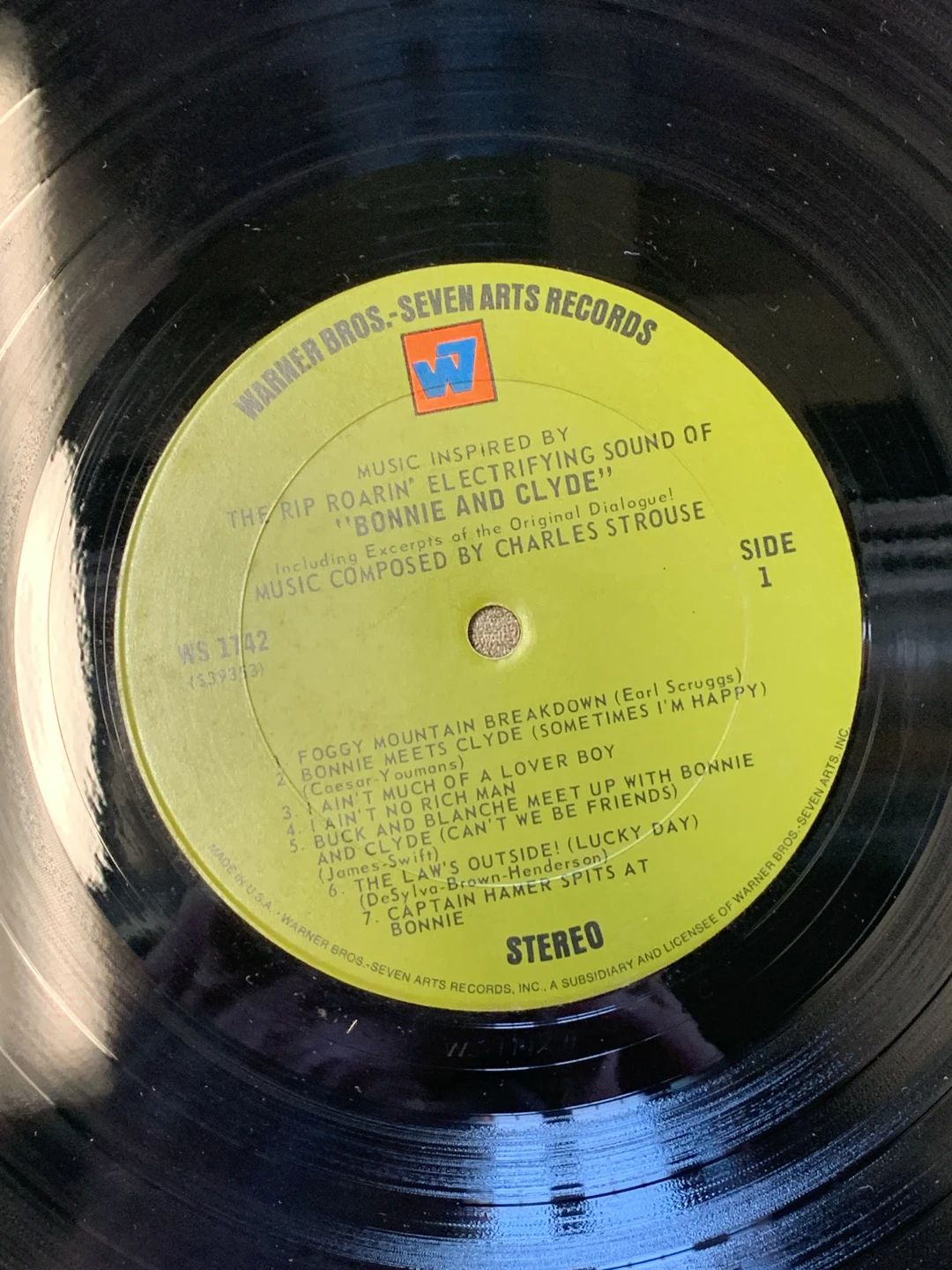 Charles Strouse – Music Inspired By The Rip Roarin' Electrifying Sound Of "Bonnie And Clyde" (The Original Motion Picture Score) (1968, Warner Bros. - Seven Arts Records)