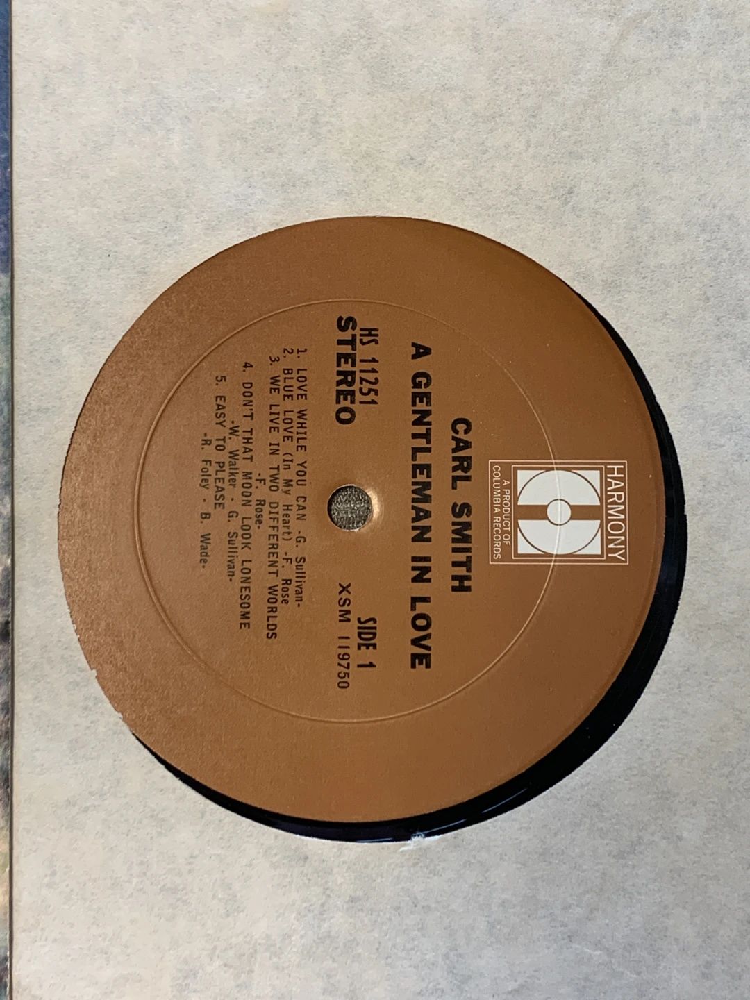 Carl Smith (3) – A Gentleman In Love (1968, Harmony (4))