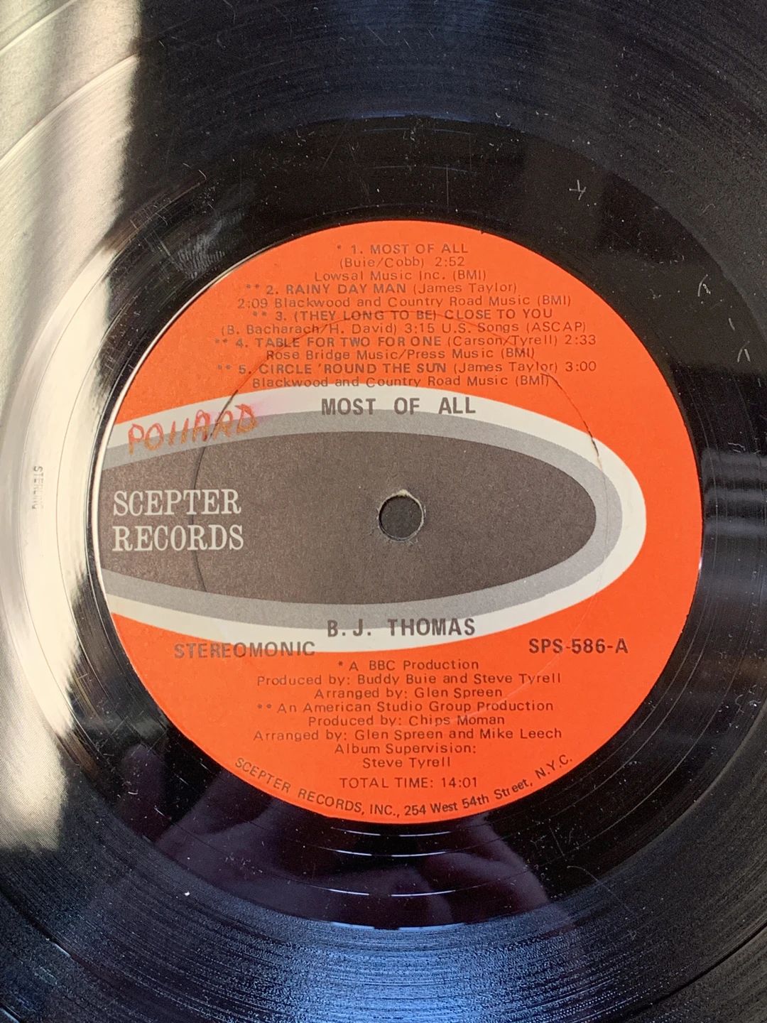 B.J. Thomas – Most Of All (1977, Starday Records)