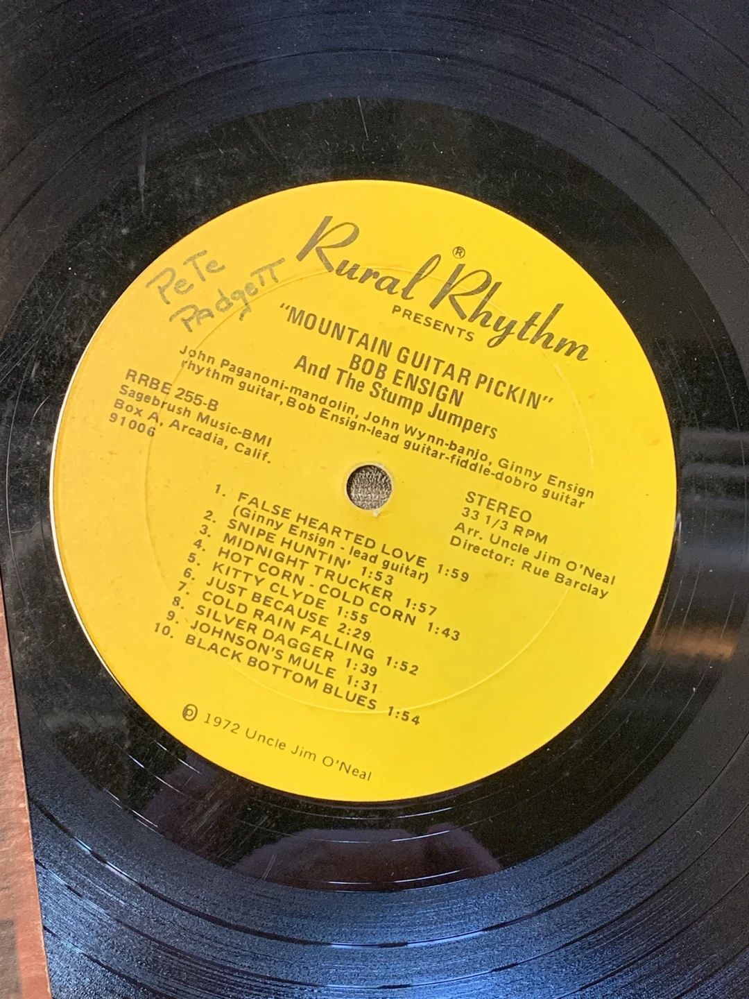 Bob Ensign|The Stump Jumpers – Mountain Guitar Pickin' (1972, Rural Rhythm Records)