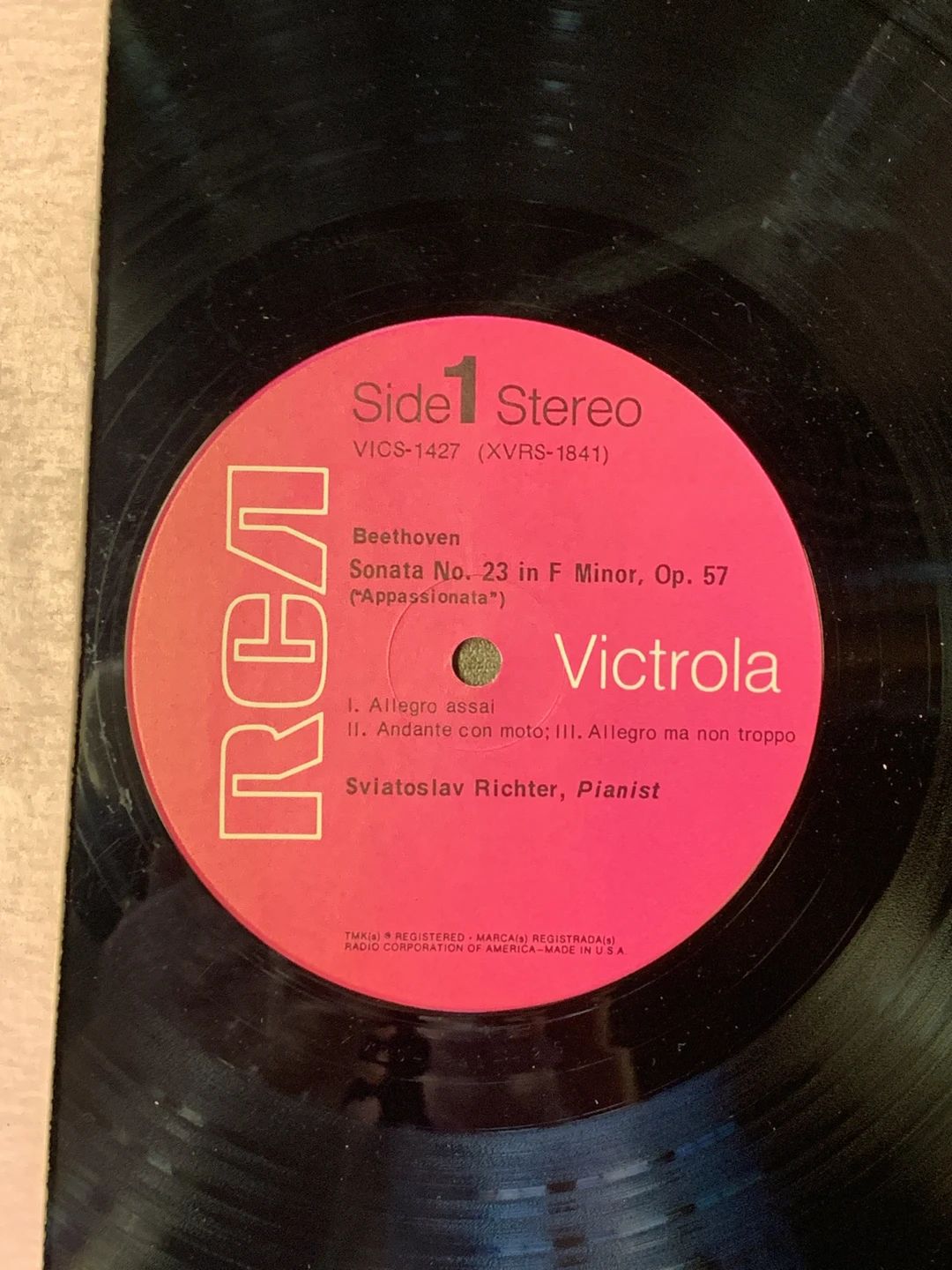 Ludwig van Beethoven|Sviatoslav Richter – Sonata Op. 57: "Appassionata" / Sonata Op. 26 "Funeral March" (RCA Victrola)
