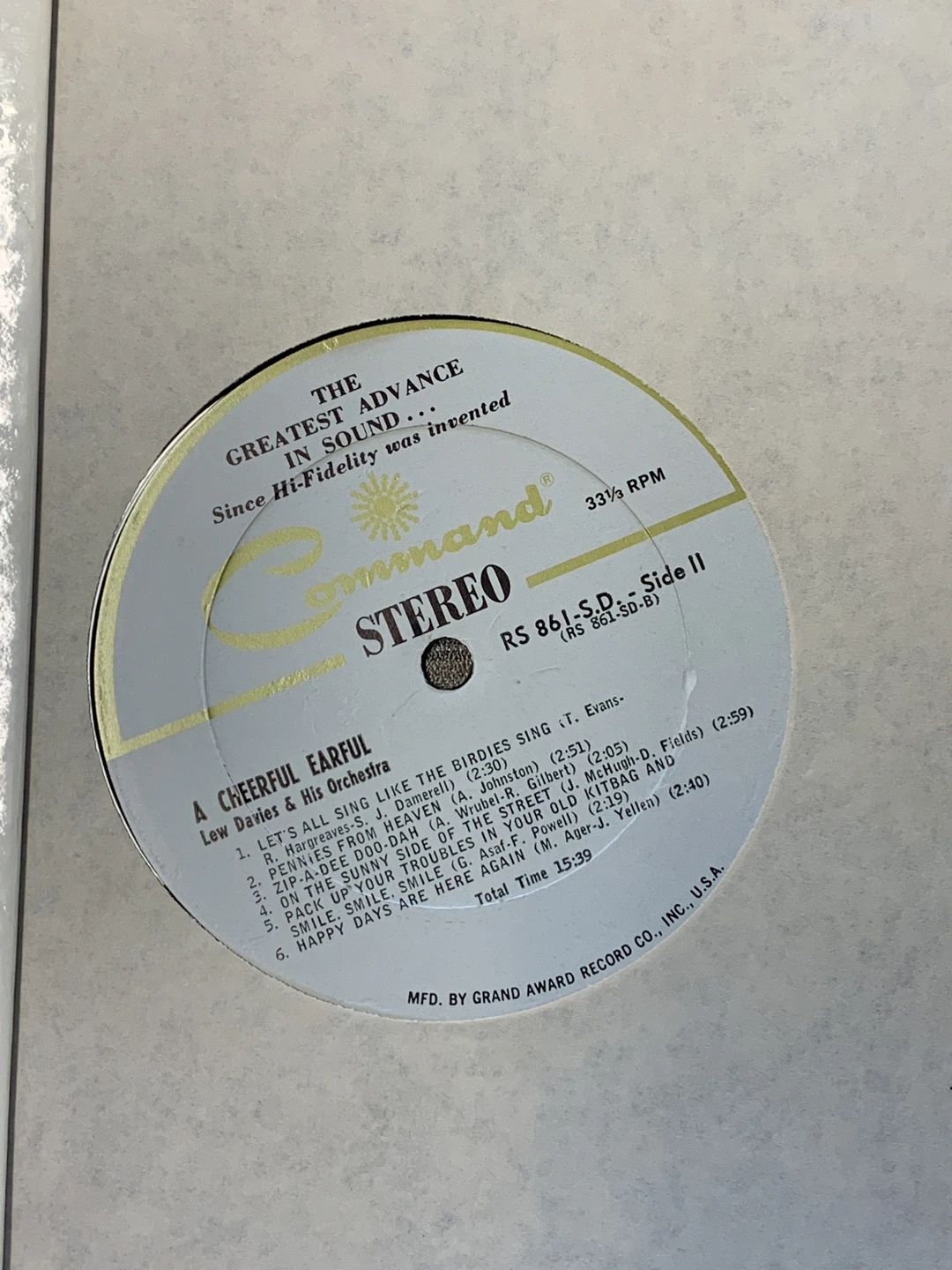 Lew Davies And His Orchestra – A Cheerful Earful (1964, Command)