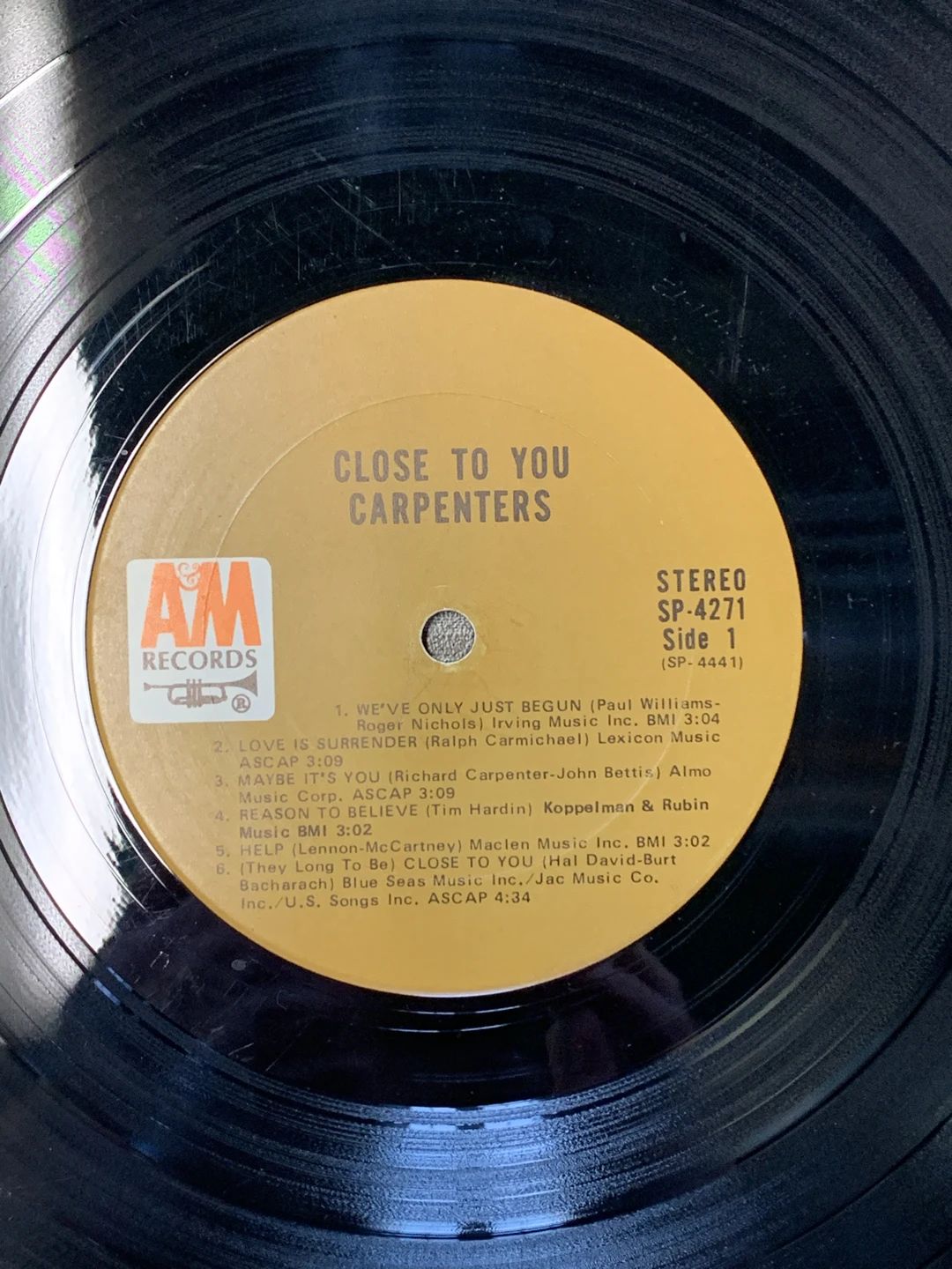 Carpenters – Close To You (1970, A&M Records)