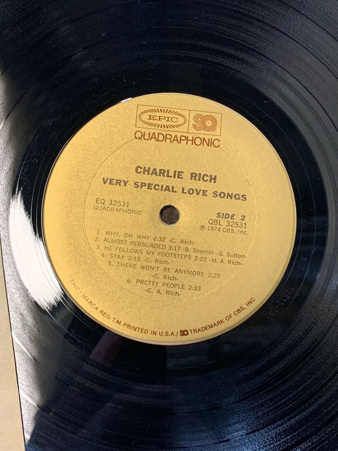 Charlie Rich – Very Special Love Songs (1974, Epic)