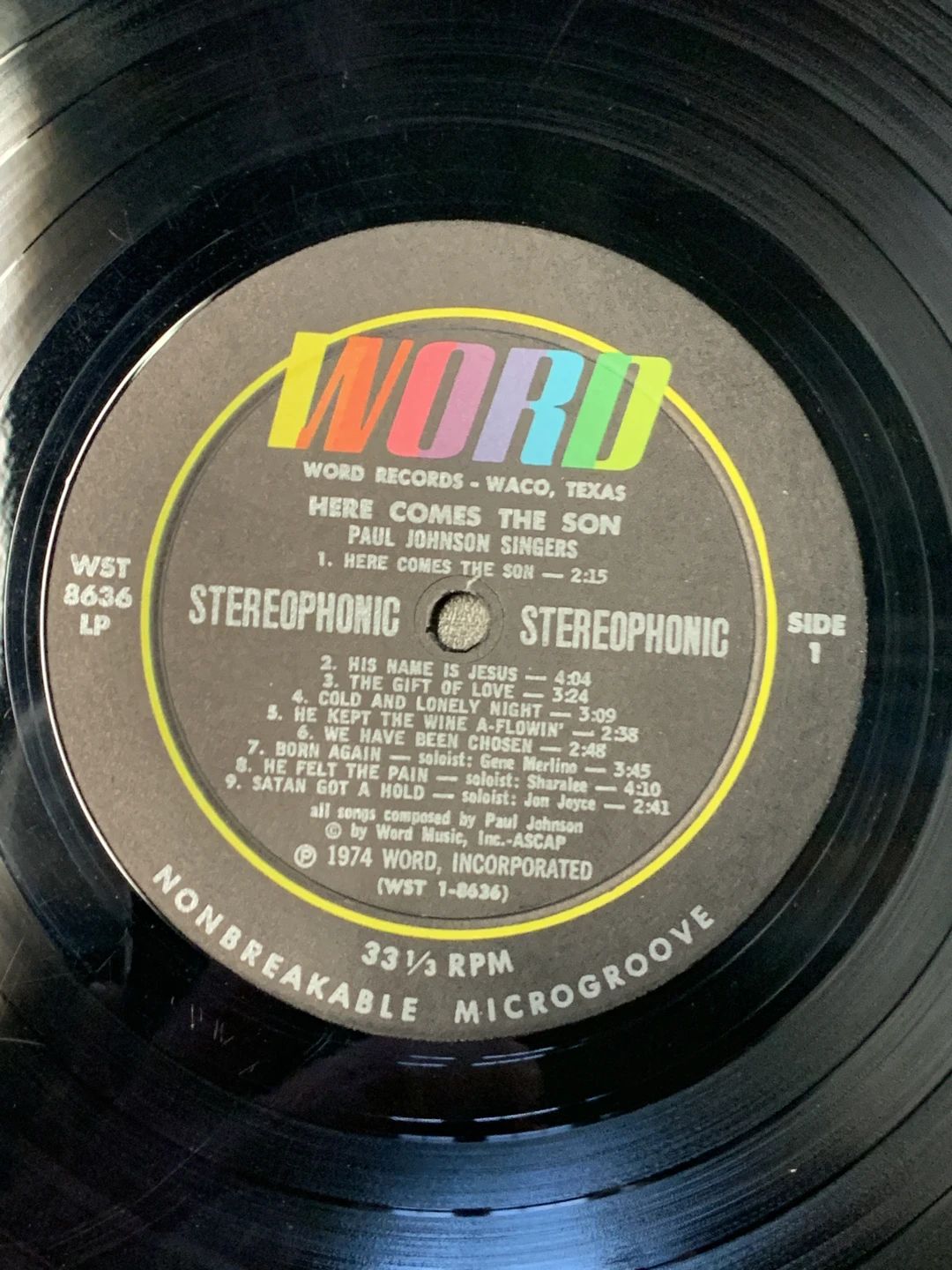 Paul Johnson Singers – Here Comes The Son (1974, Word)