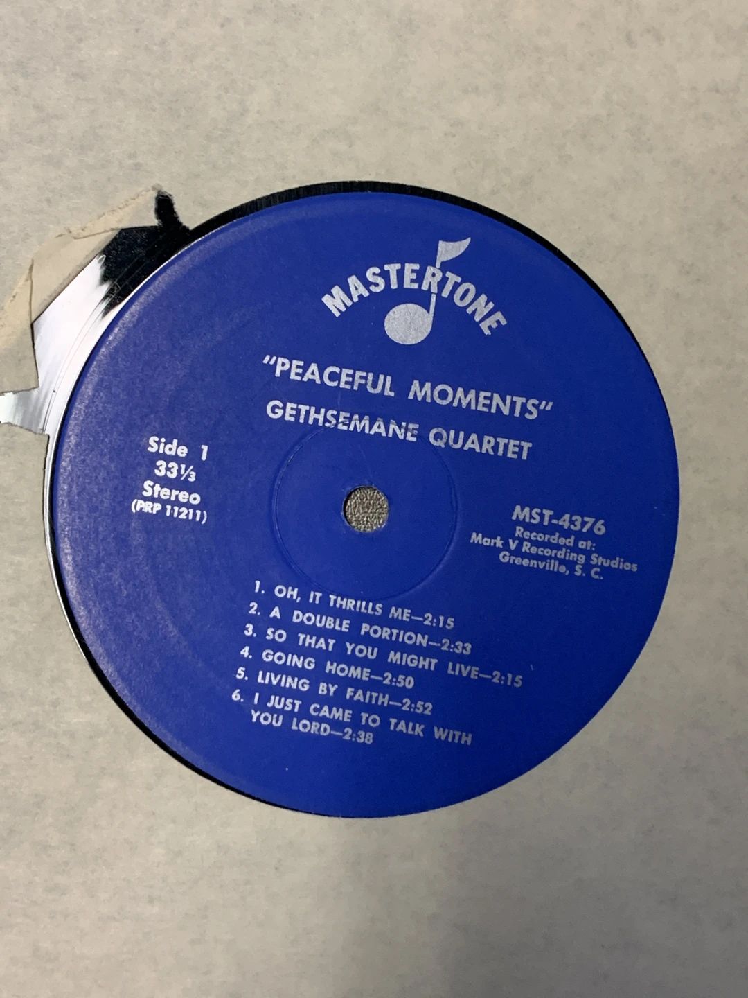Gethsemane Quartet – Peaceful Moments (1969, Mastertone (4))