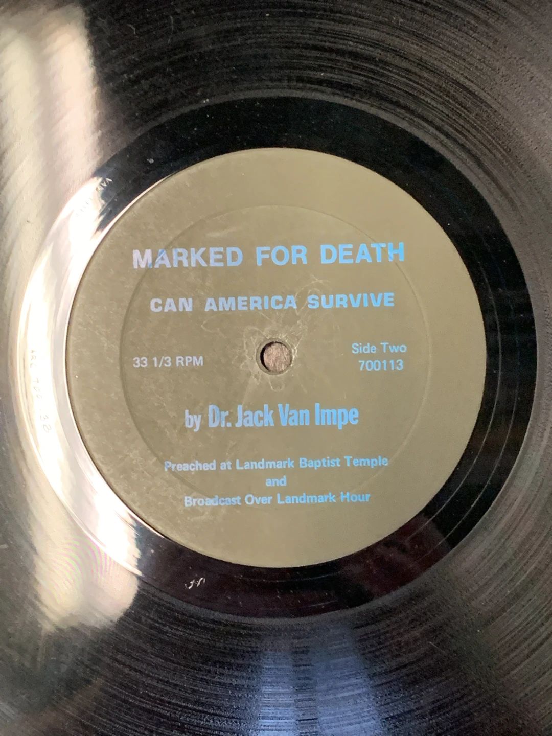 Jack Van Impe – Marked For Death: Can America Survive? (1970, Artist's Records)