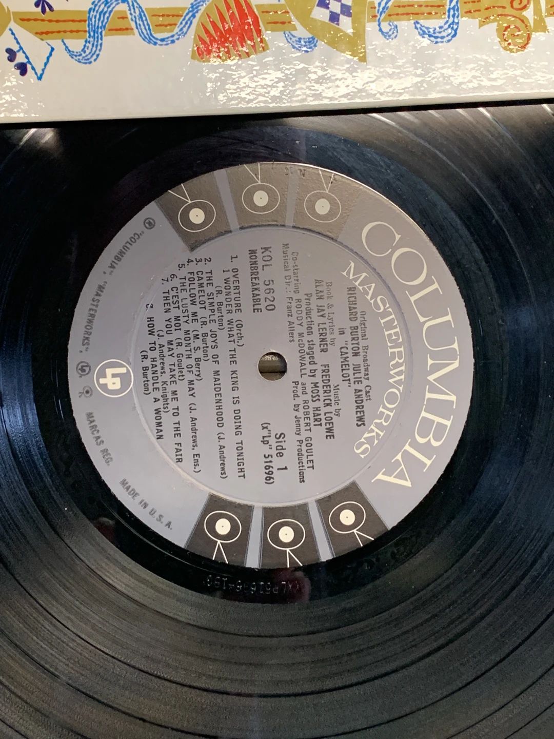 Alan Jay Lerner|Frederick Loewe|Julie Andrews|Richard Burton (2) – Camelot (Original Broadway Cast Recording) (1960, Columbia Masterworks)