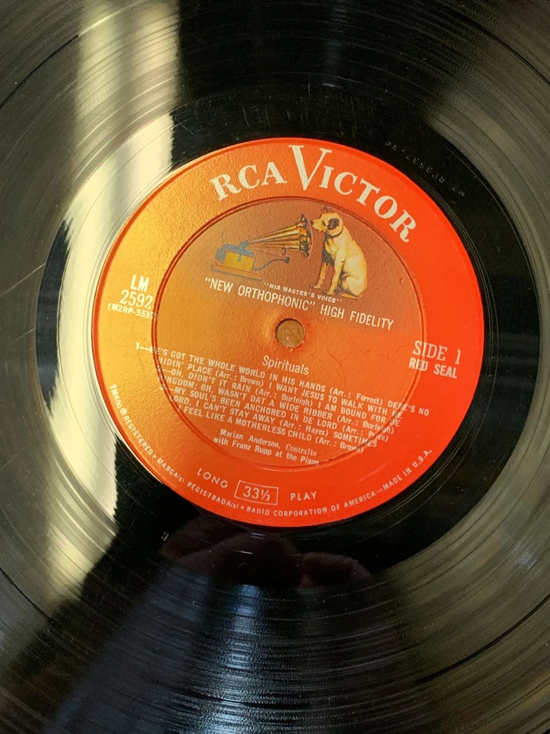 Marian Anderson|Franz Rupp – He's Got The Whole World In His Hands  And  18 Other Spirituals (1962, RCA Victor Red Seal)