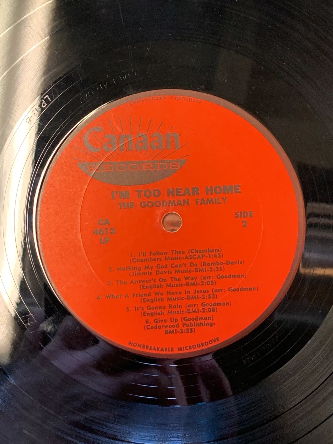 Happy Goodman Family, The – I'm Too Near Home (1966, Canaan Records)