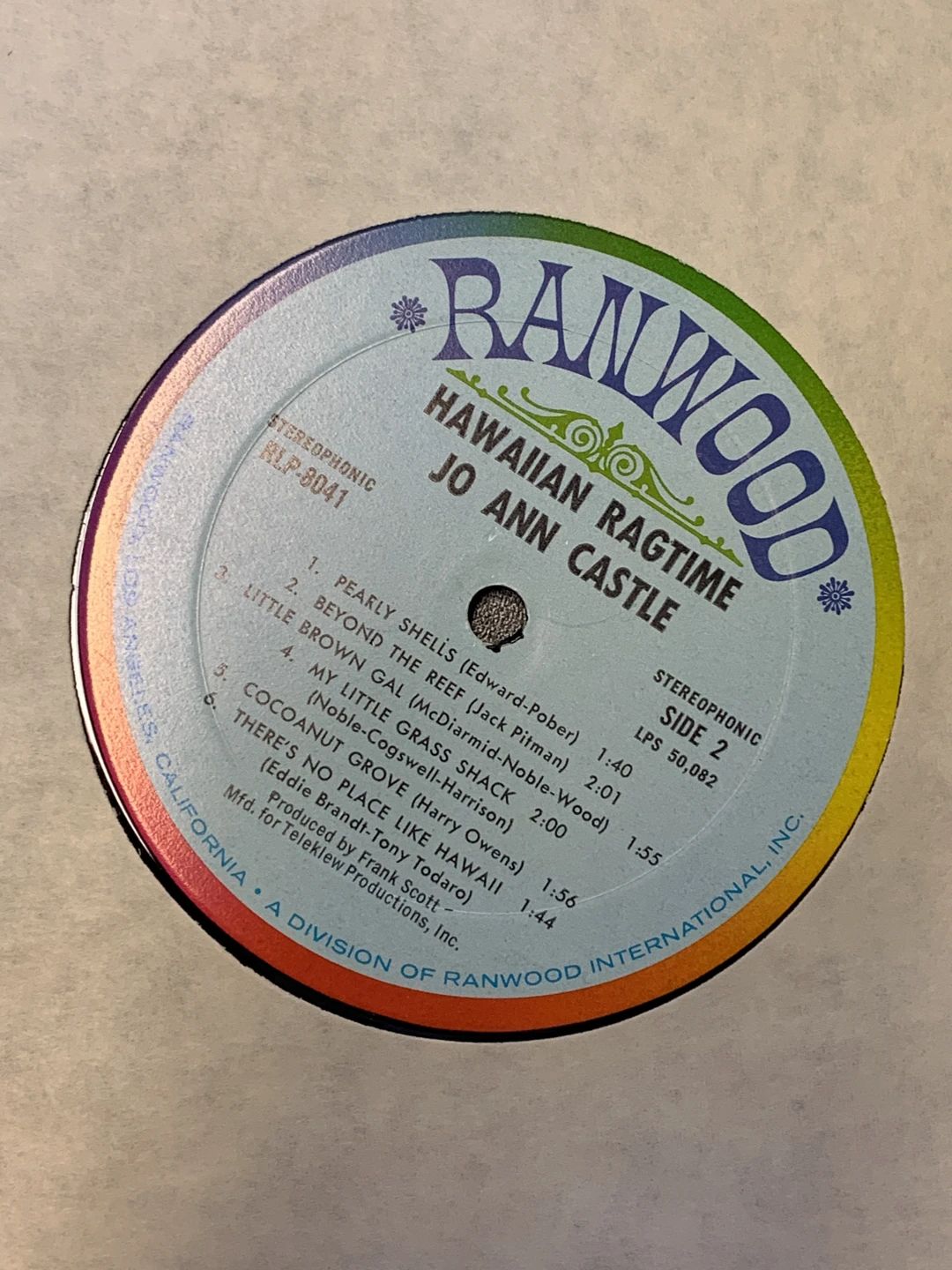 Jo Ann Castle – Hawaiian Ragtime (Pickwick/33 Records)