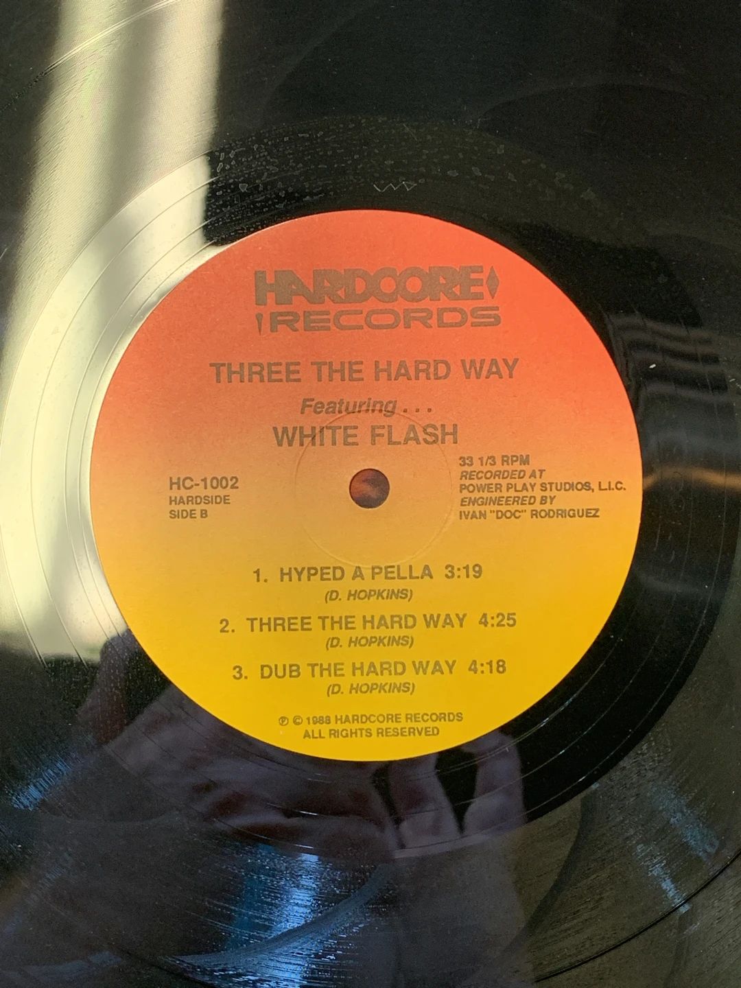 Three The Hard Way|White Flash – Hyped (1988, Hardcore Records)