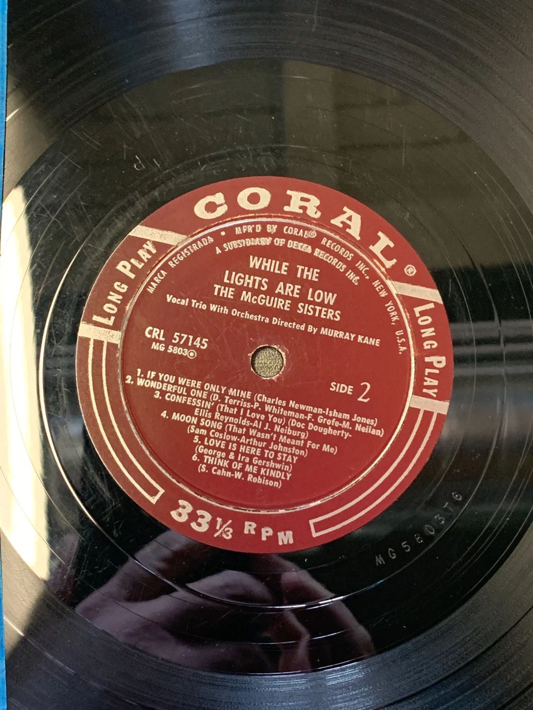 McGuire Sisters – While The Lights Are Low (1957, Coral)