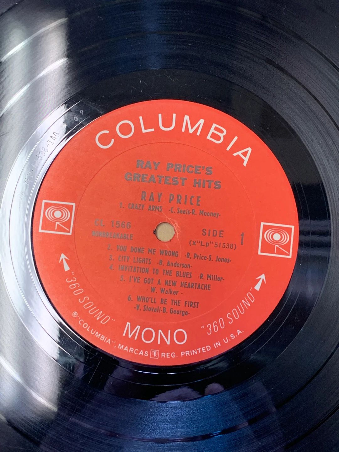 Ray Price – Ray Price's Greatest Hits (1961, Columbia)