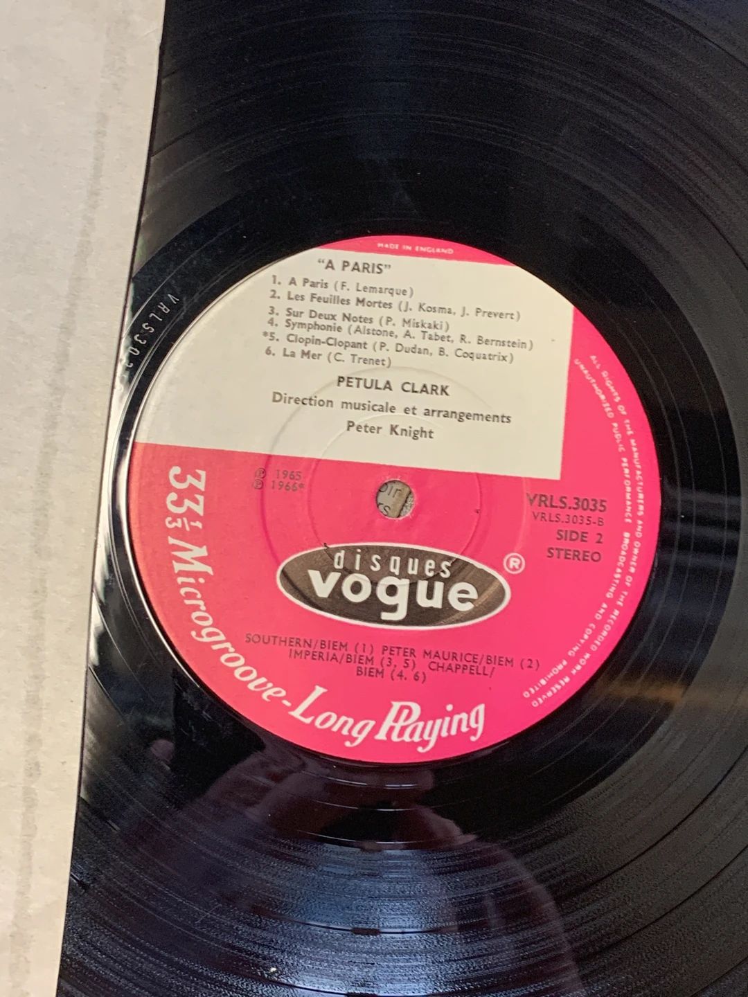 Petula Clark – A Paris (1967, Disques Vogue)