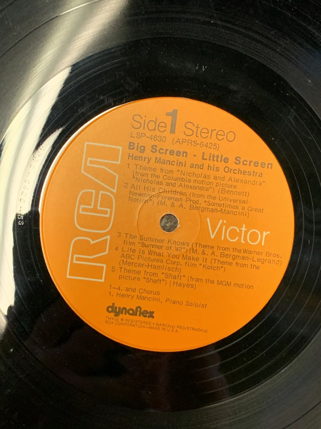 Henry Mancini And His Orchestra And Chorus – Big Screen - Little Screen (1972, RCA Victor)
