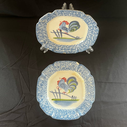 Vintage 1970's Laurie Gates LA. Pottery Plates - Pair