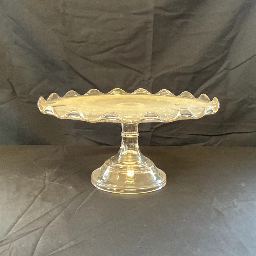 Vintage Pedestal Glass Cake Stand