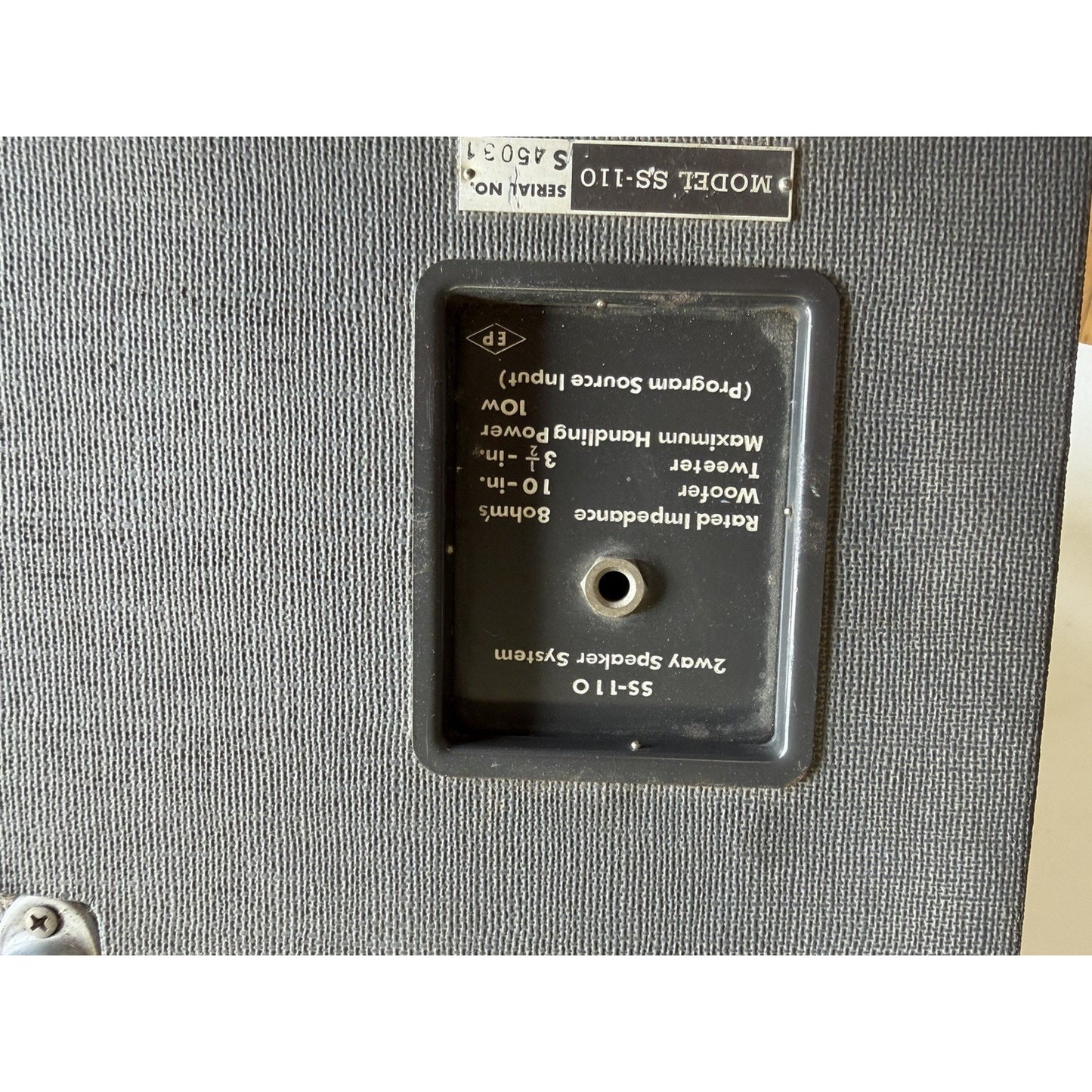Akai SS‑110 Stereophonic 2‑Way Portable Speakers 8 Ohm 10W Vintage Untested