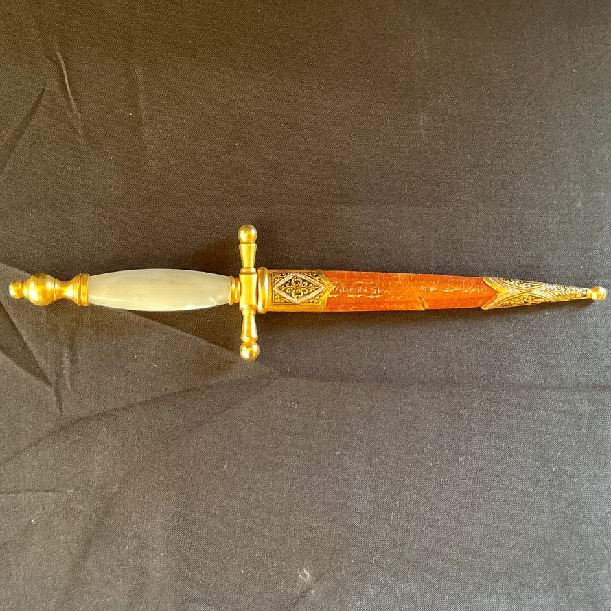 Vintage Mother of Pearl Handle Toledo Sword Letter Opener