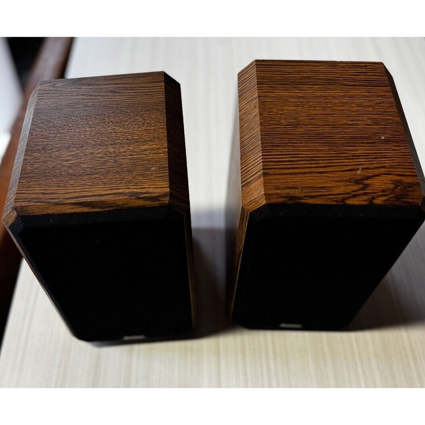 BOSTON ACOUSTICS HD5 Bookshelf Speakers Set Wood Grain Tested Working