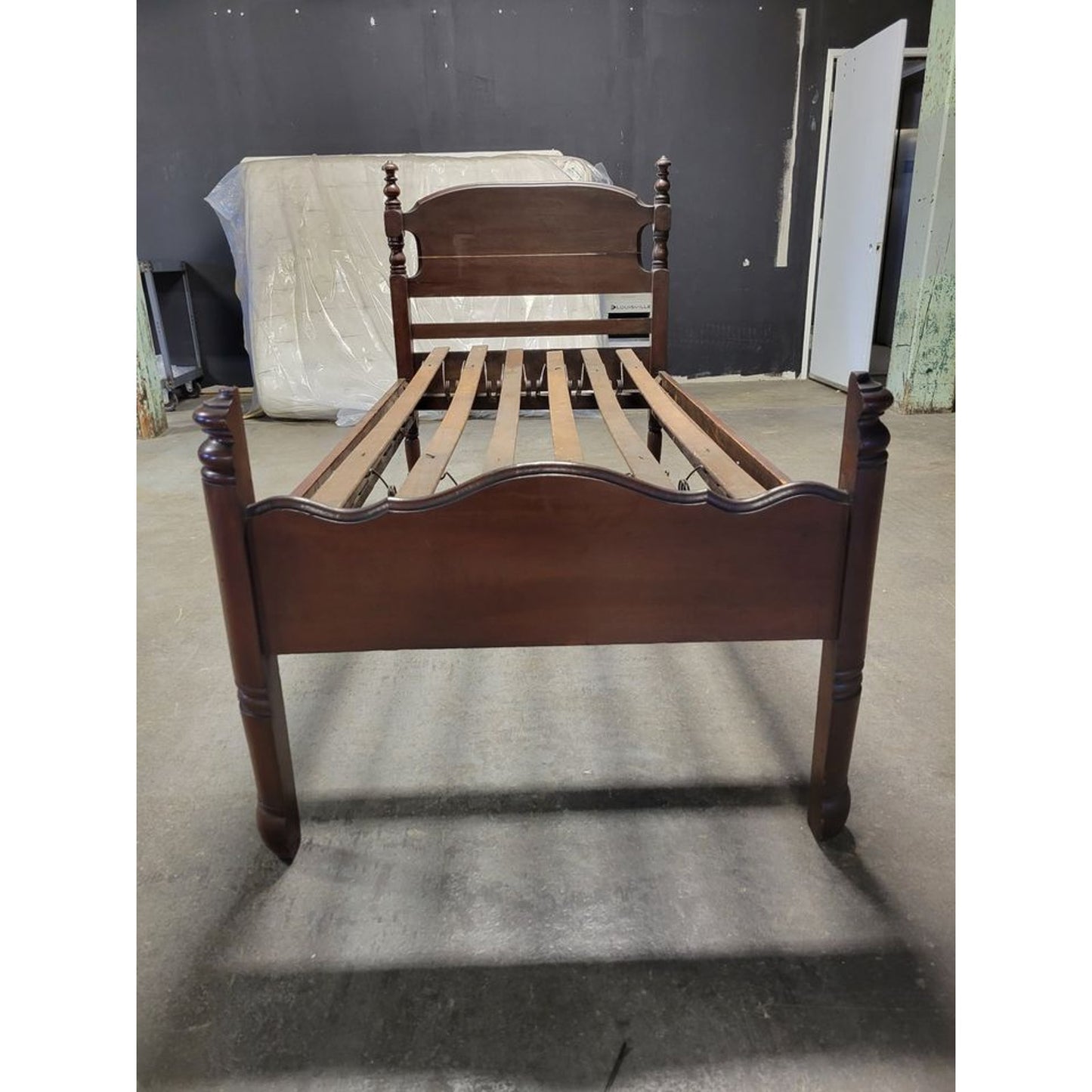 Antique 19th Century Single Wood Bed Frame