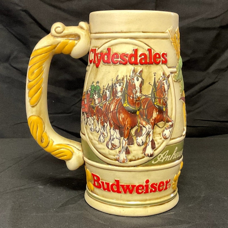 Vintage Budweiser Clydesdale Beer Stein