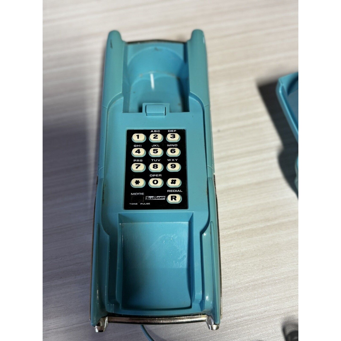 Vintage Telemania Phone 1957 Chevy Teal Not Tested