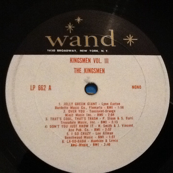 The Kingsmen : The Kingsmen, Volume 3 (LP,Album,Mono)