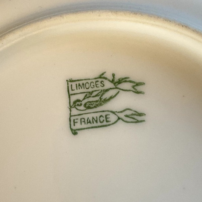 L.B. King Gilded with Ivy/Rose Pattern Bullion Cup & Saucer
