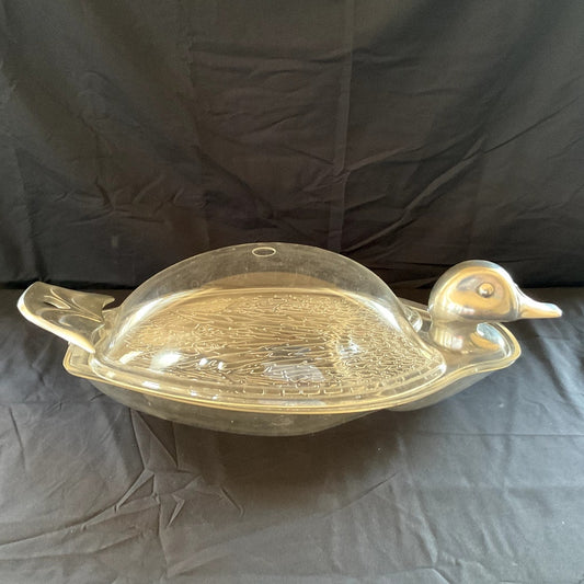 Arthur Court Grainware Lucite Duck Dish