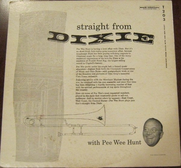 Pee Wee Hunt : Straight From Dixie! (LP,Reissue,Album)